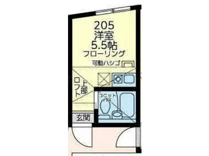 センチュリオン石川町(ワンルーム/2階)の間取り写真