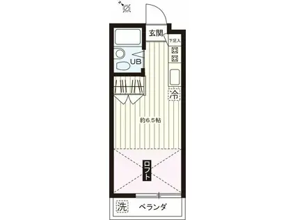 アーバンリゾート中目黒PART1(ワンルーム/2階)の間取り写真