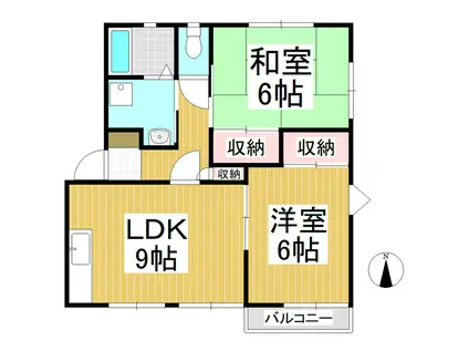 アイビーハウスヒロタ(2LDK/1階)の間取り写真
