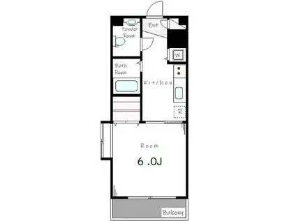 カームビュー池上(1K/1階)の間取り写真