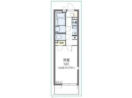 レオネクストヴィラージュ(1K/4階)の間取り写真