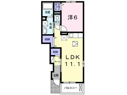 エミネスタウンS-I(1LDK/1階)の間取り写真