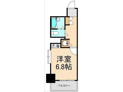 ライオンズマンション浅草言問橋(ワンルーム/2階)の間取り写真