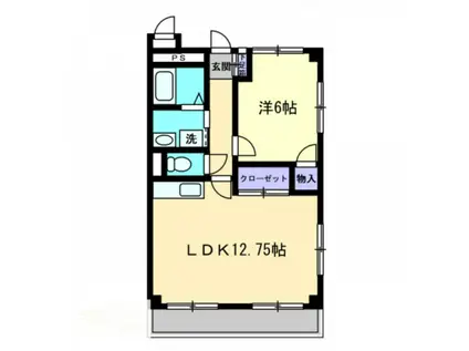 メゾンド屋島I(1LDK/3階)の間取り写真