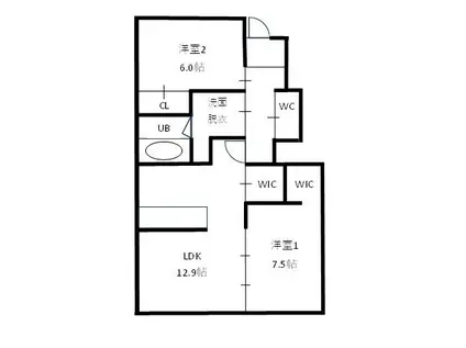 MAISON TSUBAKI(2LDK/1階)の間取り写真