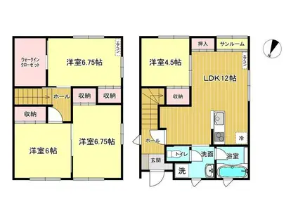 EPISODE A棟(4LDK/1階)の間取り写真