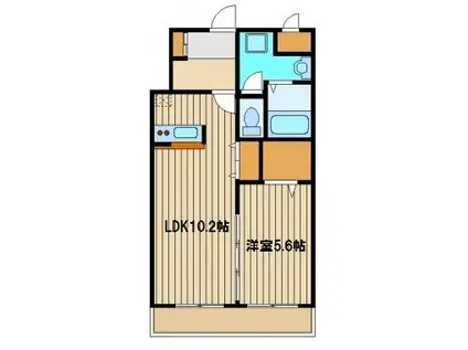 エリシオン(1LDK/3階)の間取り写真
