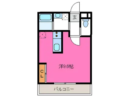 KS CITY 2(ワンルーム/1階)の間取り写真