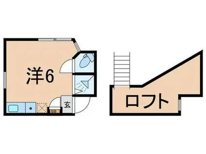 子安さくら(ワンルーム/1階)の間取り写真