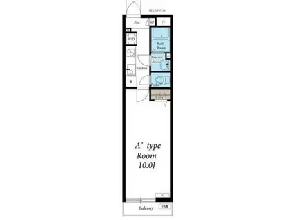 リブリ・OGW草加(1K/1階)の間取り写真