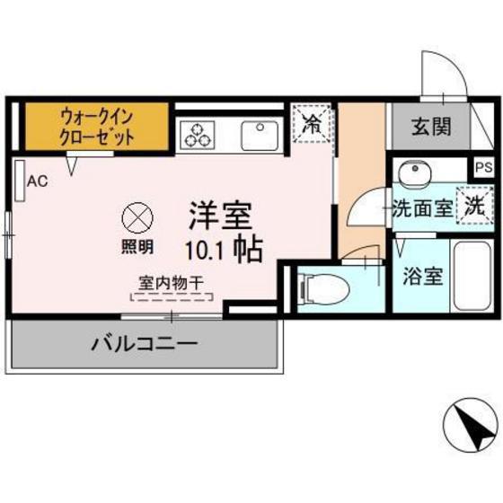サクラーレ(ワンルーム/3階)の間取り写真