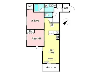 EISVOGEL/アイスフォーゲル(2LDK/2階)の間取り写真