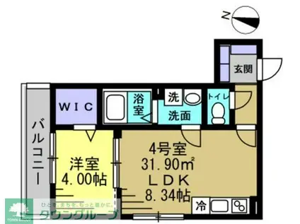 メゾン・ド・PLUM蘇我(1LDK/1階)の間取り写真