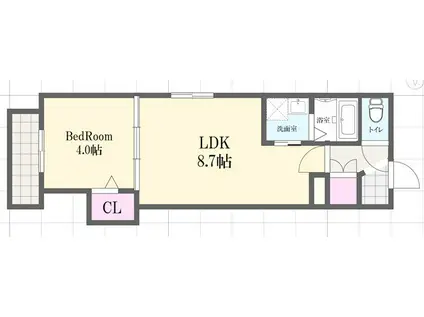 STORK AOI(1LDK/2階)の間取り写真