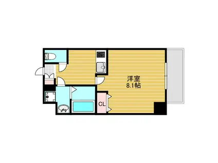 ASTIA西中島II(1K/6階)の間取り写真