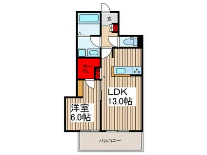 RICOTT URAWA(1LDK/1階)の間取り写真