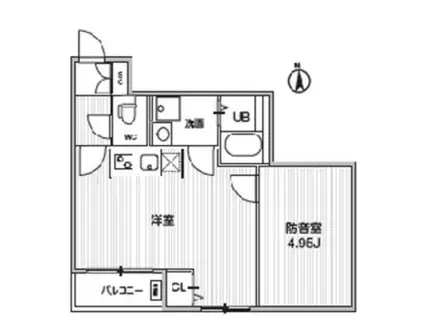 TS CUORE MUSE 落合(ワンルーム/2階)の間取り写真