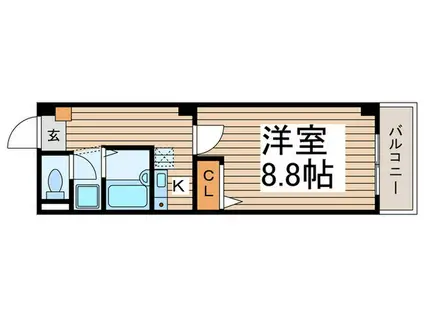 サンクレール平井(1K/2階)の間取り写真