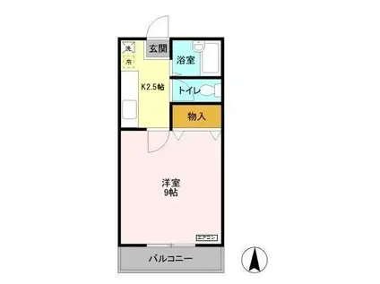 ガーデンハイツ(1K/1階)の間取り写真