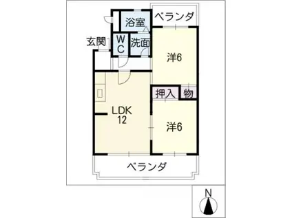センチュリーハイツ21(2LDK/1階)の間取り写真