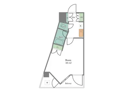 ネオ北千束(1K/2階)の間取り写真
