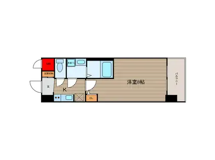 プロシード心斎橋東VANTARE(1K/4階)の間取り写真