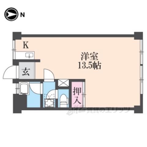 小山マンション(ワンルーム/5階)の間取り写真