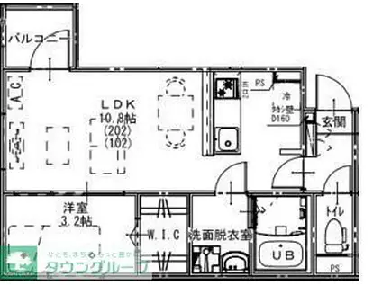 KEIAI RESIDENCE せんげん台IV(1LDK/1階)の間取り写真