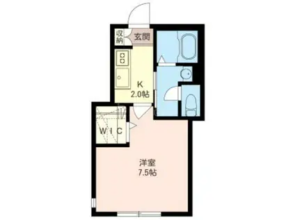 RIPOSO(1K/1階)の間取り写真