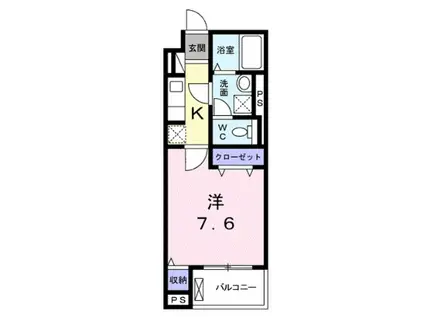 コクーン・I(1K/2階)の間取り写真