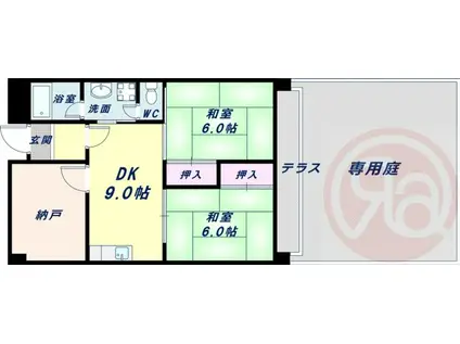 恒信ハイツ(3DK/1階)の間取り写真