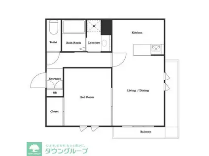 LUCEヘーベルメゾン元住吉(1LDK/4階)の間取り写真