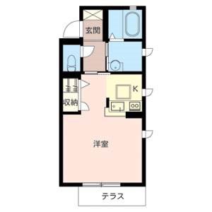 RASEN GARTEN(ワンルーム/1階)の間取り写真