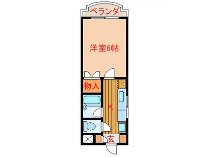 CITY SPIRE仙台(1K/1階)の間取り写真