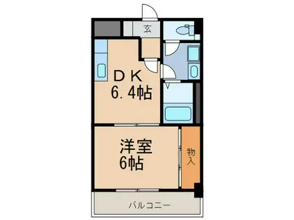 インテリアハシモトビル(1DK/2階)の間取り写真