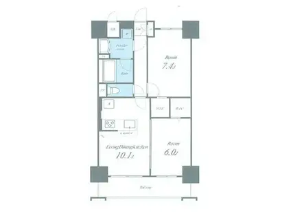 DENDRITE(2LDK/4階)の間取り写真