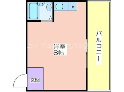 エヌアール千本南(ワンルーム/4階)の間取り写真