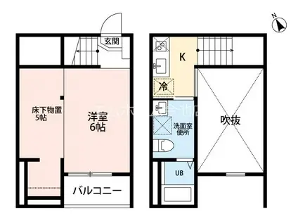 BLOSSOM MEIJI(1K/1階)の間取り写真