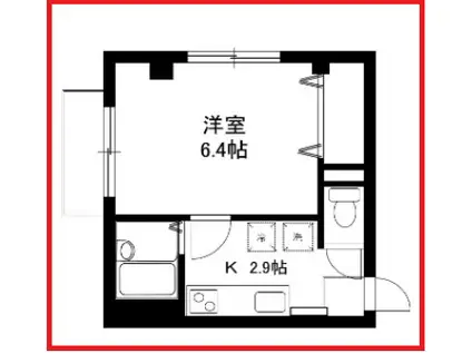 マ・ヴィラージュ(1K/4階)の間取り写真