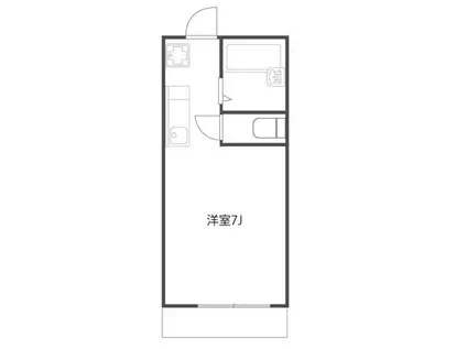 サン・オカベ・5(ワンルーム/1階)の間取り写真