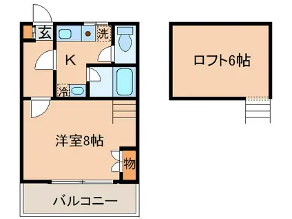 サウンドグレースPARTIII(1K/3階)の間取り写真