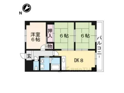 ベルウッド(3DK/3階)の間取り写真