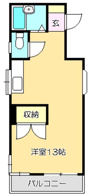 コーポまき(ワンルーム/1階)の間取り写真