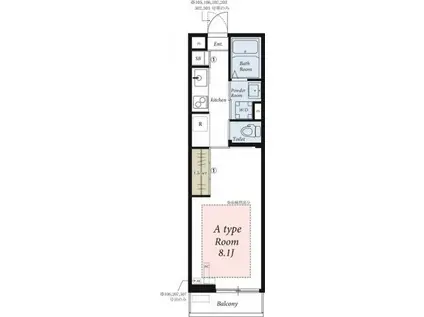 リブリ・AVENUE(1K/2階)の間取り写真