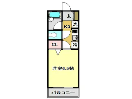 コーポチェリーツリー(1K/1階)の間取り写真