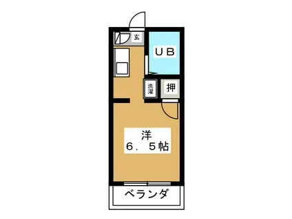 アンビシャス西葛西(ワンルーム/2階)の間取り写真