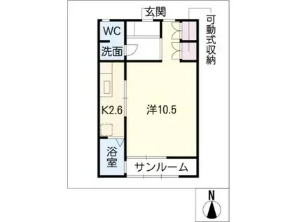 WILLANS I(1K/1階)の間取り写真