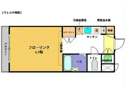 ヴェルデ湘南(ワンルーム/2階)の間取り写真