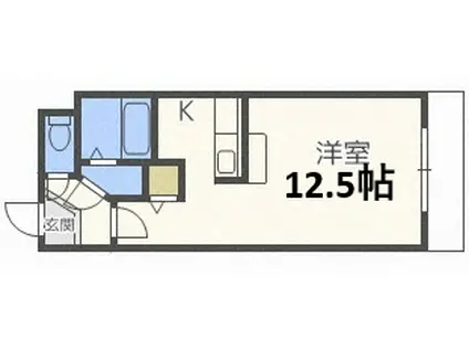 アムール文京台(1K/2階)の間取り写真