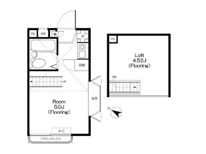 コーポ下北沢(ワンルーム/2階)の間取り写真